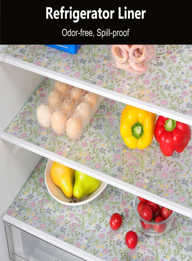 INNOLITES Shelf Liner, Non-Adhesive Floral Cabinet Drawer Liner for Kitchen, Waterproof Oil-Proof, EVA Easy to Clean & BPA-Free (17.7" x 78.7") - Image 5